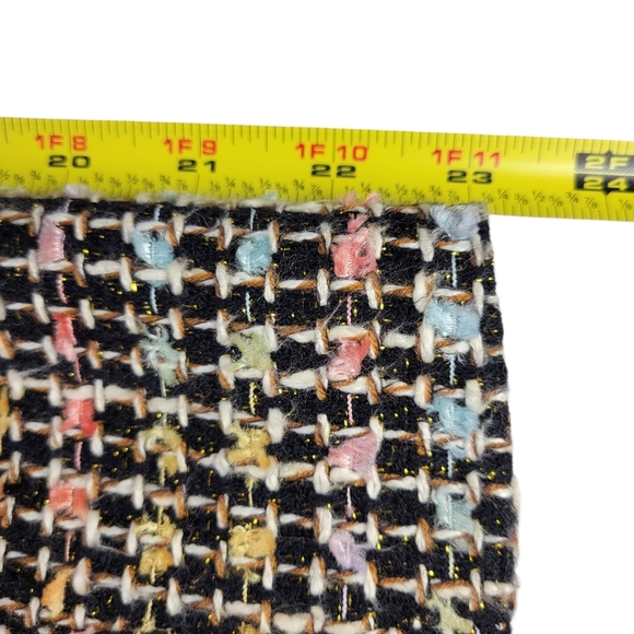 Sag Harbor Tweed Blazer Size 8 P Multi Color Metallic Zip Front Slip Pockets - Picture 8 of 9